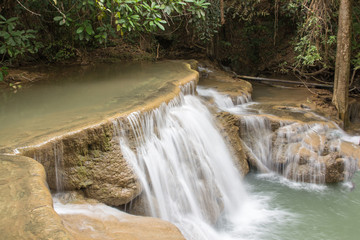 beautiful waterfall in thailand