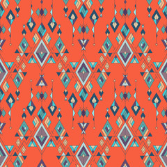 Tribal vintage ethnic seamless pattern. Aztec, mexican, navajo, african motif.