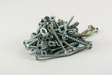 self-tapping screw isolated on white background