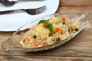 indian veg biryani, veg pulav, Indian vegetable pulao
