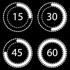 Abstract of the dial. Numbers in dotted circles.