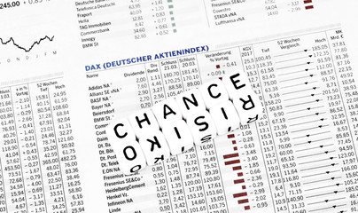 Obraz premium Chance oder Risiko an der Börse