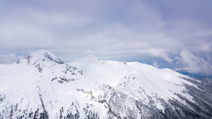 Fototapeta na wymiar Mountain peak in winter