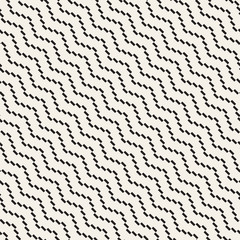 Halftone Edgy Lines Mosaic Endless Stylish Texture. Vector Seamless Black and White Pattern