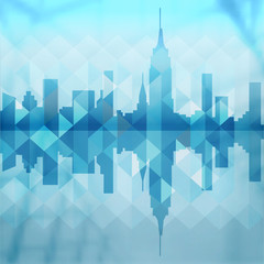 Abstract city building background design