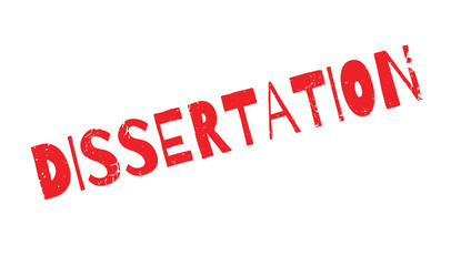 Dissertation rubber stamp. Grunge design with dust scratches. Effects can be easily removed for a clean, crisp look. Color is easily changed.