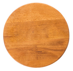 Wooden Round Cutting Board isolated on white background