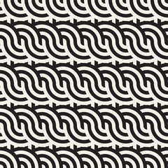 Seamless monochrome geometric pattern. Abstract geometric background. Stylish vector lines print