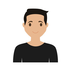 happy man cartoon icon over white background. colorful design. vector illustration