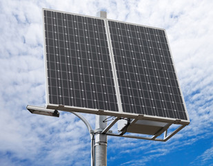 new solar panel over white