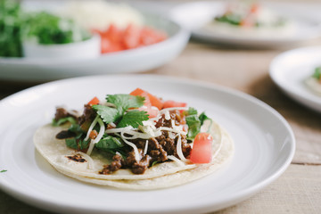 Classic American Ground Beef Soft Tacos