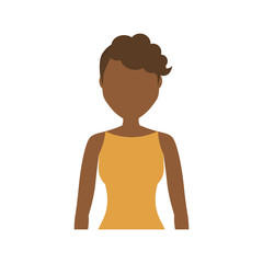 woman cartoon icon over white background. colorful design. vector illustration