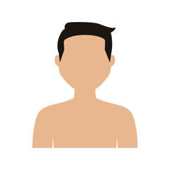 man cartoon icon over white background. colorful design. vector illustration