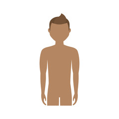 body of man cartoon icon over white background. colorful design. vector illustration