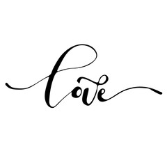 Love - freehand ink inspirational romantic catchword