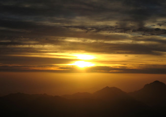  Sunrise, dawn in the mountains photos