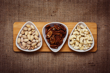 Different types of nuts