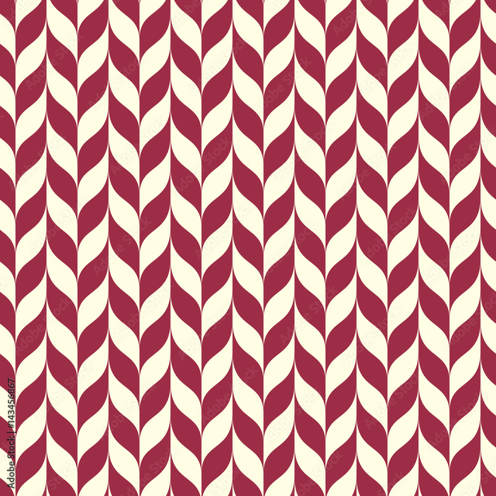 Poster vector geometric seamless pattern, abstract endless composition created with wavy lines. red backgro