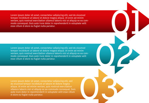 Red Blue and Orange Business Arrow Infographic Template