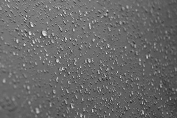 Drops of rain on the tent