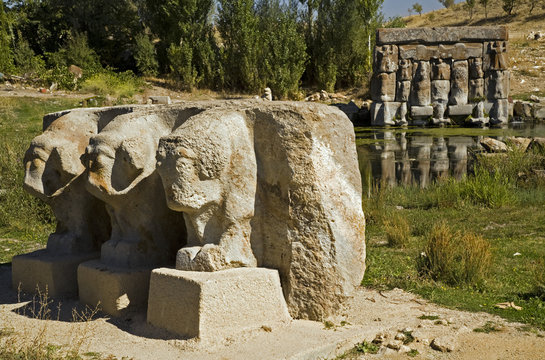 Eflatun Pinari Hittite shrine dated back to 1300 B.C. Beysehir Konya Turkey