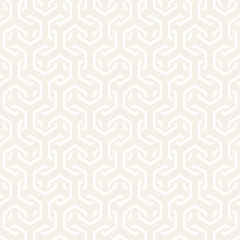 Vector Seamless Interlacing Lines Pattern. Repeating Geometric Background With Hexagonal Lattice.