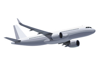 Plane isolated on white