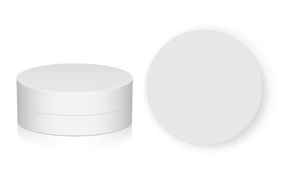 Round box for your design and logo. Easy to change colors. Mock Up Vector EPS10