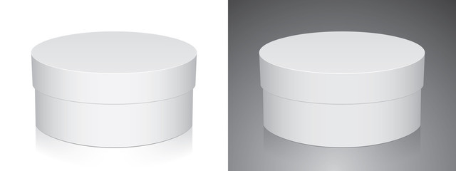 Round box for your design and logo. Easy to change colors. Mock Up Vector EPS10