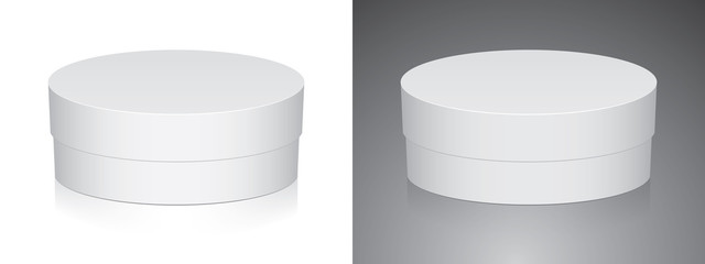 Round box for your design and logo. Easy to change colors. Mock Up Vector EPS10