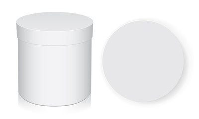 Round box for your design and logo. Easy to change colors. Mock Up Vector EPS10