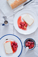 Angel Food Cake with Strawberry