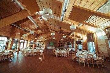 The decorations for wedding restaurant