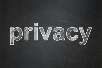 Privacy concept: Privacy on chalkboard background