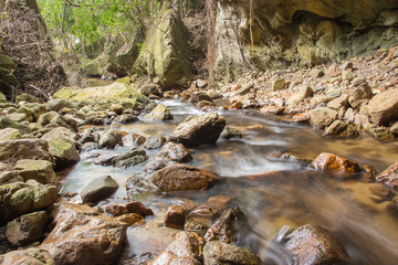 water stream and stone