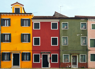 three houses in Burano
