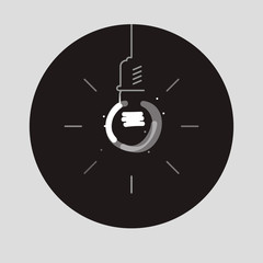 Let the lite in, improve home staging. Selling infographics. Interior cozy warm house with bulb rays illustration