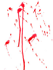 Abstract blood splash hand made tracing from sketch Vector Illustration