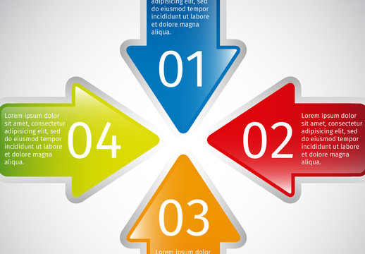 Colorful Arrow Infographic Diagram. Business Data Visualization