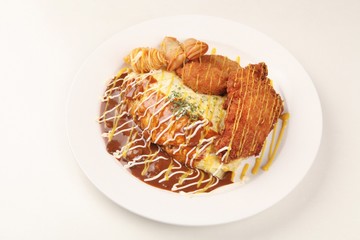 donkatsu omelette rice, 돈까스오므라이스, 오믈렛