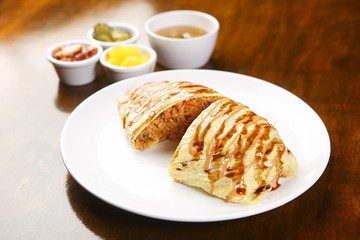 bacon omelette rice