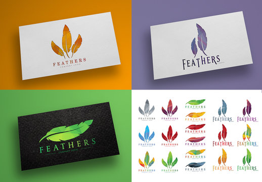 Feather Logo Layout