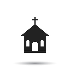 Church sanctuary vector illustration icon. Simple flat pictogram for business, marketing, mobile app, internet on white background