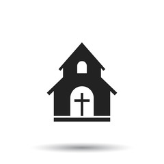 Church sanctuary vector illustration icon. Simple flat pictogram for business, marketing, mobile app, internet on white background