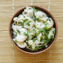 Ravioli with arugula