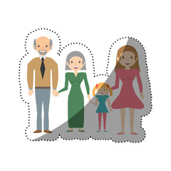 family people together with shadow vector illustration eps 10