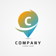 Fototapeta na wymiar Letter C icon design template. Company symbol. Vector