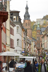 Heidelberg - Ulica i Zabytki - obrazy, fototapety, plakaty