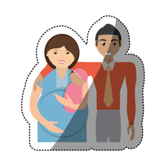 family pregnant unity people vector illustration eps 10