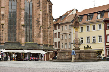 Plac w Heidelberg - obrazy, fototapety, plakaty